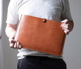 Gabriel Real Leather Laptop Sleeve Tan