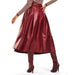 Aurora Women's Real Leather Classic Skirt Red
