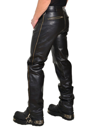 Oakley Men's Real Leather 2-Way Zip Pants Black