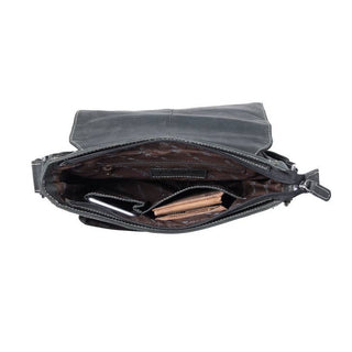 Scott Men's Buffalo Leather Shoulder Bag With Flap