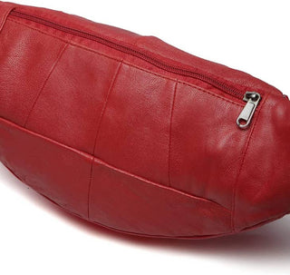 Harold Nappa Leather Large Size Red Waist Fanny Bag