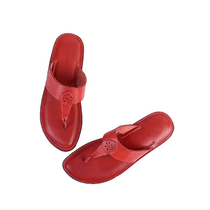 Evelyn Flat Leather Women Slippers