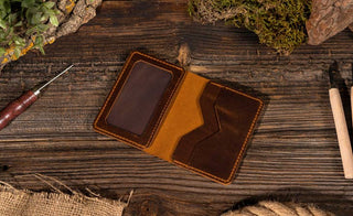 Kyle Genuine Leather Handmade Wallet Brown