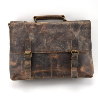 Raymond Vintage Retro Buffalo Leather Briefcase Brown
