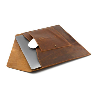 Bruce Real Leather Macbook Laptop Sleeve Vintage Brown