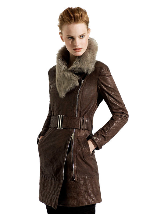 Women's Veg Leather Coat