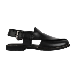 Caruso Mens Cowhide Genuine Eco Leather Sandals-Leather Sandal-Inland Leather-Black-US 7/EU 39-Inland Leather Co.
