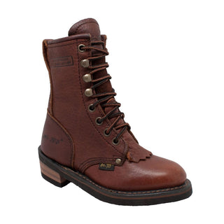 Children's Chestnut Packer Leather Boots-Childrens Leather Boots-Inland Leather Co-Inland Leather Co