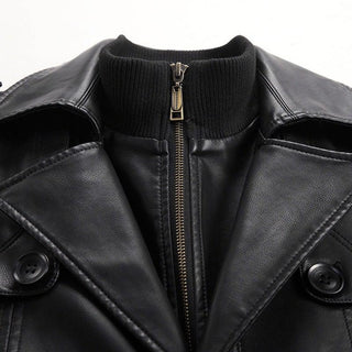 Corey Mens High Quality Leather Fur Parka Coat-Mens Leather Coat-Inland Leather Co.-BLACK-XXXL-Inland Leather Co.