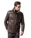 Davis Men's Natural Shearling Leather Coat-Mens Leather Coat-Inland Leather Co. Est. 2020-Brown-XXXL-Inland Leather Co.