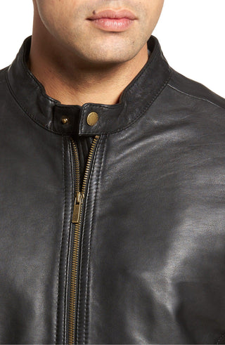 Drake Men's Classic Cowhide Leather Jacket-Mens Leather Jacket-Inland Leather Co.-Inland Leather Co.
