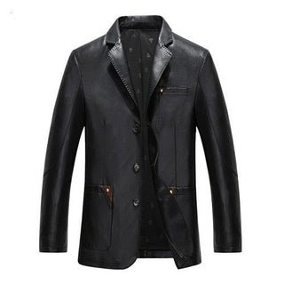 Everyday Mens Leather Blazer Multiple Colors-Mens Leather Coat-Inland Leather Co.-Black-L-Inland Leather Co.