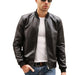 Jorah Men's Classic Bomber Leather Jacket-Mens Leather Jacket-Inland Leather Co.-black with padded-XXL-Inland Leather Co.