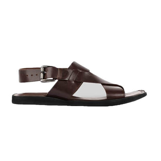 Makar Mens Cowhide Genuine Eco Leather Sandals-Leather Sandal-Inland Leather-Maroon Brown-US 7/EU 39-Inland Leather Co.