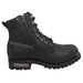 Men's 6" Reflective Double Zipper Biker Black Leather Boots-Mens Leather Boots-Inland Leather Co-Inland Leather Co
