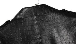 Stark Mens Bold Snake Print Leather Jacket-Mens Leather Coat-Inland Leather Co.-Inland Leather Co.