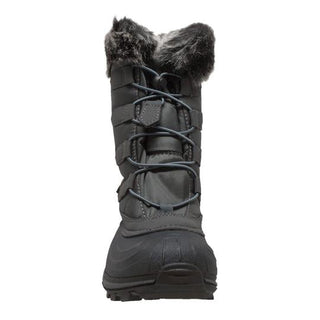 Women's Nylon Winter Grey Leather Boots-Womens Leather Boots-Inland Leather Co-Inland Leather Co