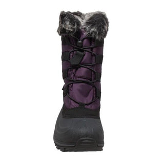 Women's Nylon Winter Purple Leather Boots-Womens Leather Boots-Inland Leather Co-Inland Leather Co