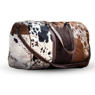 Real Cowhide Leather Duffel Bag Large Cowhide Travel Bag-Inland Leather Co