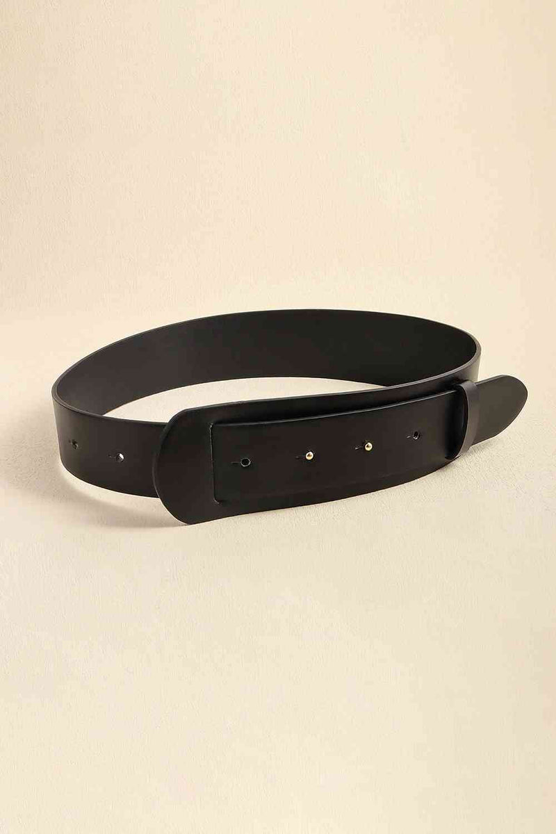 PU Leather Wide Belt for Women – Stylish Adjustable Waist Belt