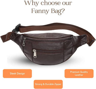 Arthur Sheep Nappa Leather Small Size Brown Waist Fanny Bag