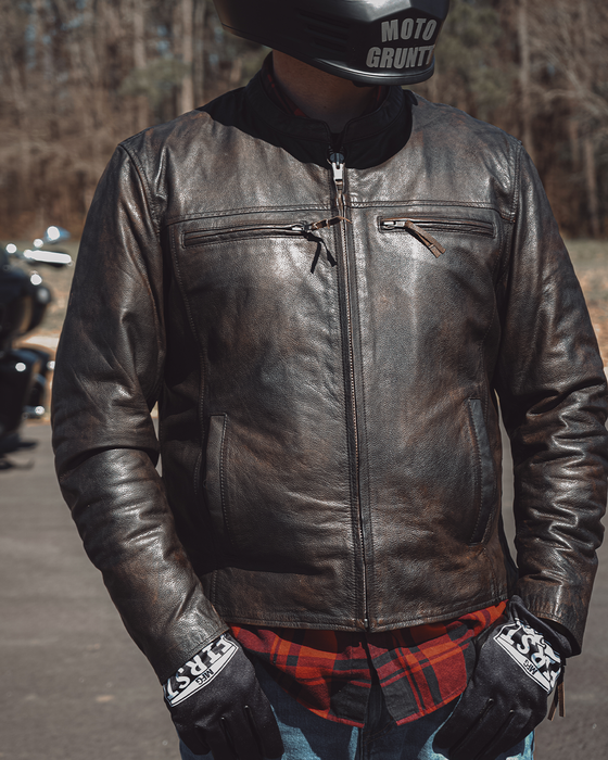 Rocky Men's Motorcycle Leather Jacket