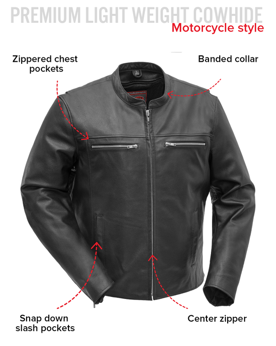 Rocky Men's Motorcycle Leather Jacket