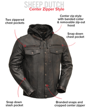 Vendetta Men's Motorcycle Leather Jacket