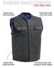 Downside Men's Motorcycle Leather Vest