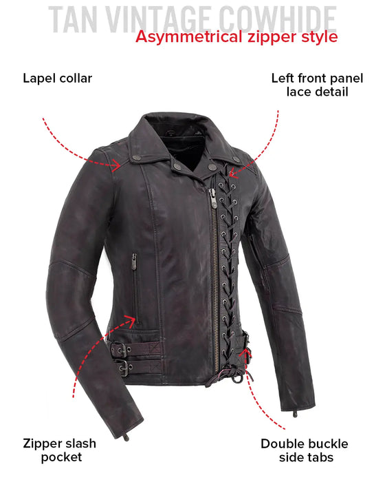 Wildside - Women's Motorcycle Leather Jacket
