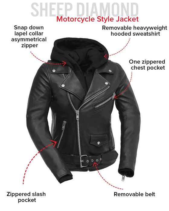 Ryman - Women's Motorcycle Leather Jacket