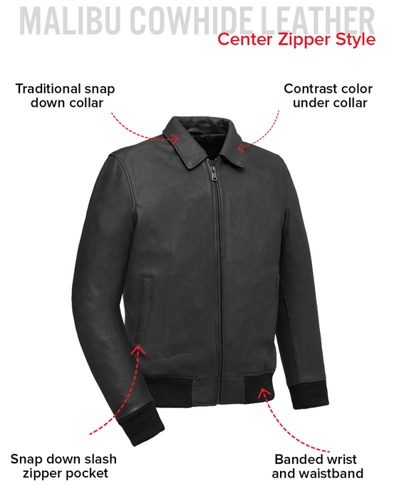 Moto Bomber - Men's Leather Jacket
