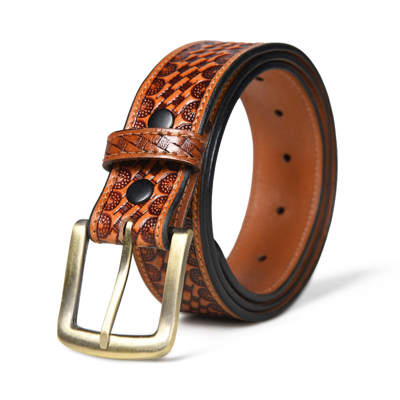 Men's Modern Western Buffalo Leather Belts