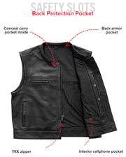 Lowrider Perforated Men's Leather Vest