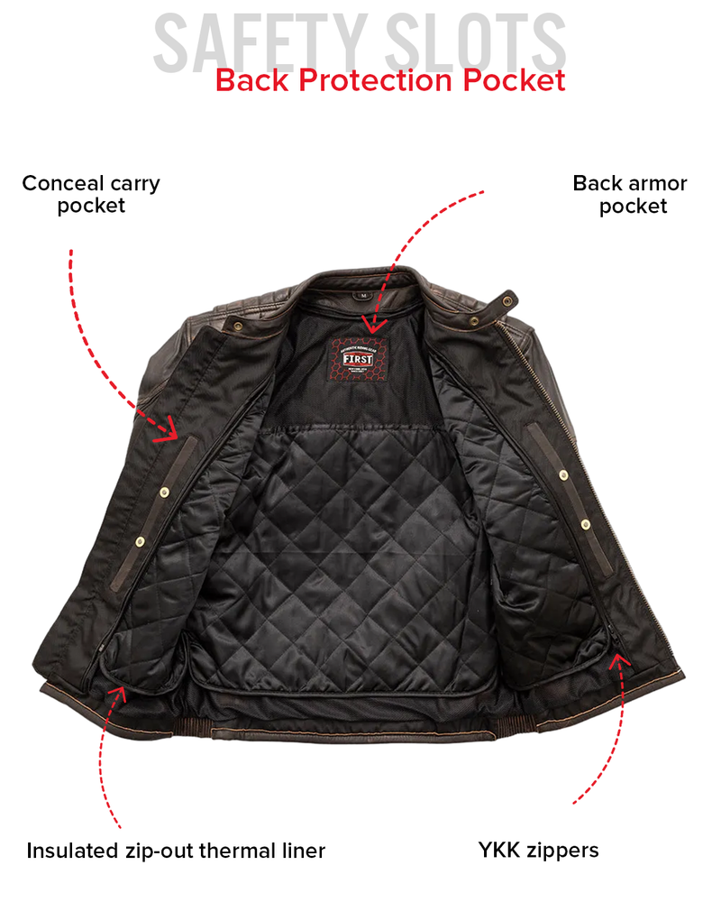 Rider Club - Men's Leather Motorcycle Jacket