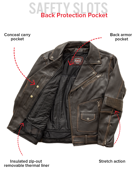 Wrath Men's Motorcycle Leather Jacket