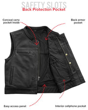 Lowrider Men's Motorcycle Leather Vest