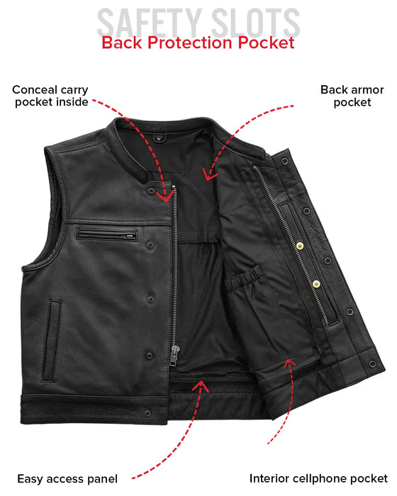 Lowrider Men's Motorcycle Leather Vest
