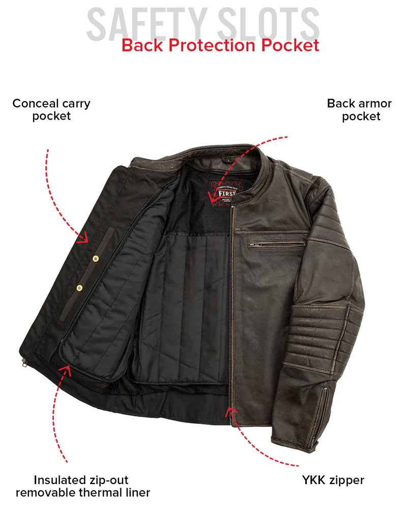 Commuter Men's Motorcycle Leather Jacket