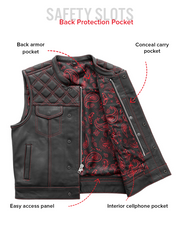 Upside Men's Club Style Leather Vest