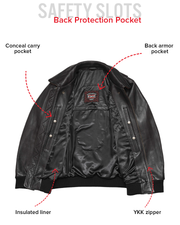 Moto Bomber - Men's Leather Jacket