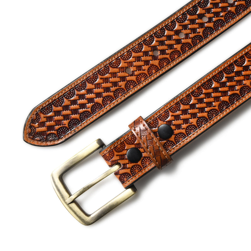 Men's Modern Western Buffalo Leather Belts