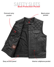 Upside Men's Club Style Leather Vest
