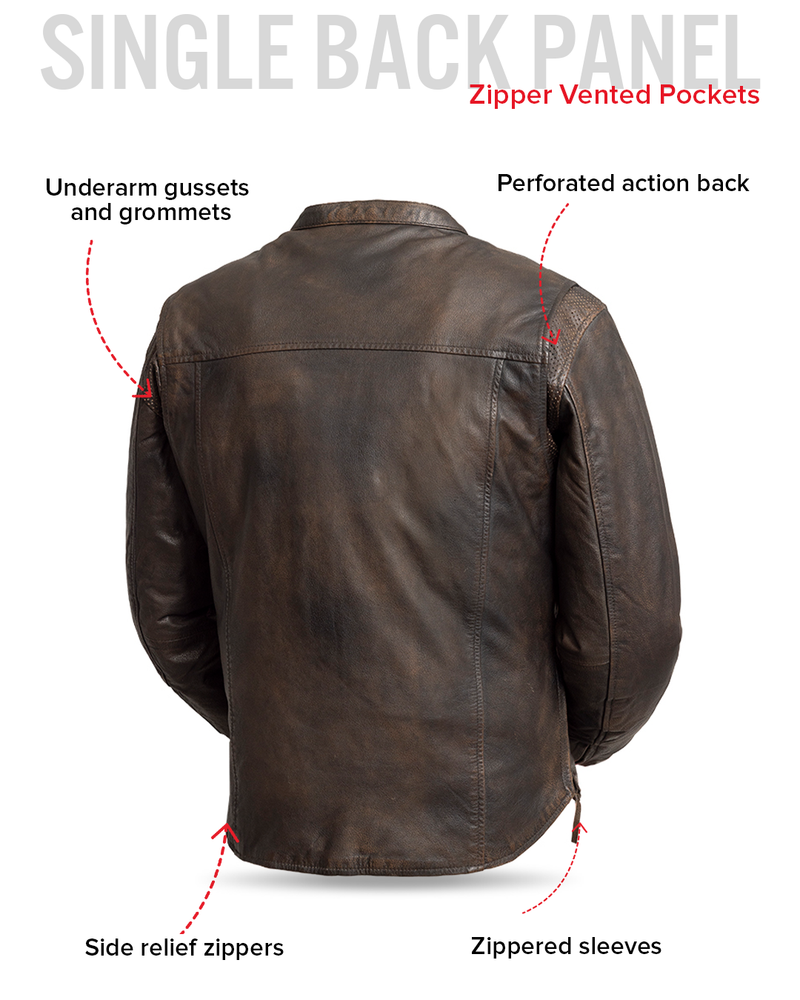 Rocky Men's Motorcycle Leather Jacket
