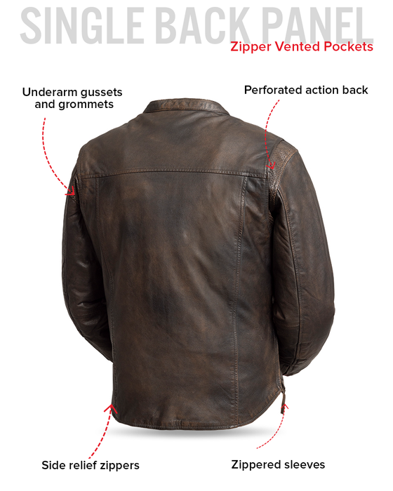 Rocky Men's Motorcycle Leather Jacket