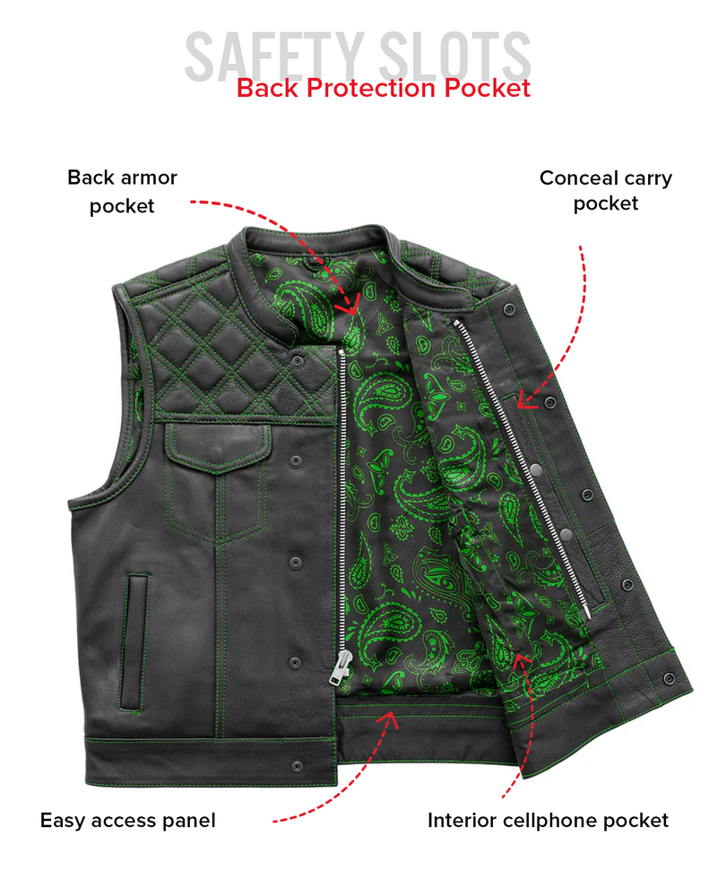 Upside Men's Club Style Leather Vest