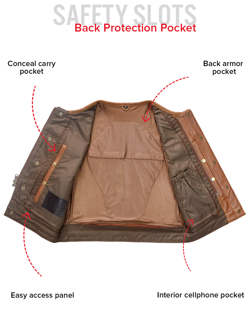 Lowside Men's Motorcycle Leather Vest