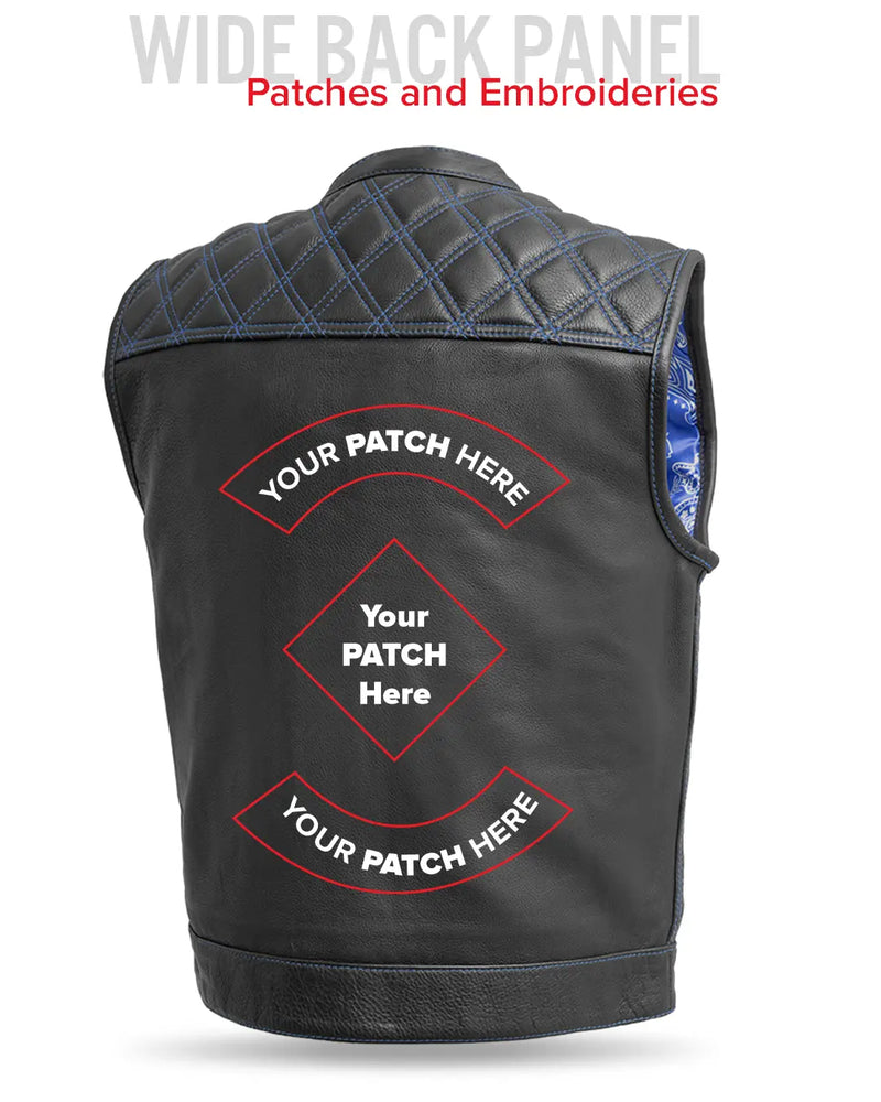Downside Men's Motorcycle Leather Vest