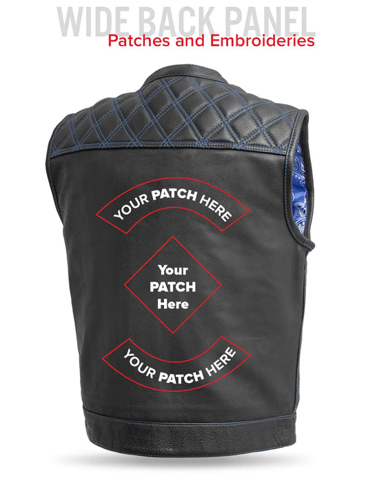 Downside Men's Motorcycle Leather Vest