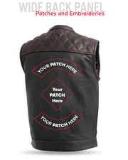 Downside Men's Motorcycle Leather Vest